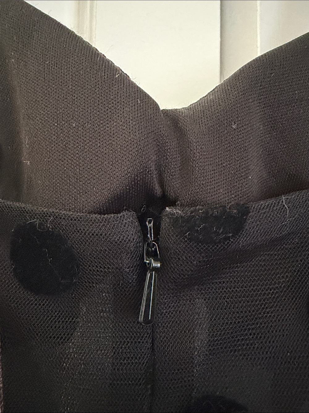 Mac Duggal Black Polka Dot Tulle Midi Dress NWT - Picture 5 of 5